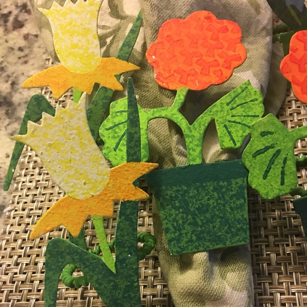 Floral Napkin Holders 6 pc